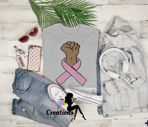 Breast Cancer Ribbon Fist